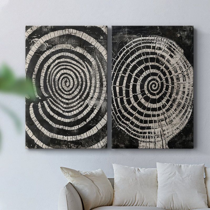 ABSTRACT Series CLVII - Toile tendue avec châssis de qualité supérieure - Prêt à être accroché, H 18 po x l 24 po