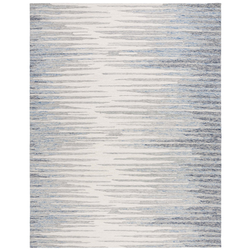 Tapis abstrait en laine touffeté à la main Urja, Rectangle 8 pi x 10 pi
