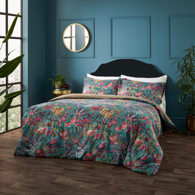 Cotton Blend Floral Duvet Cover Set with Pillowcases Included