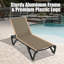 Ensemble de 2 chaises longues de piscine, chaise longue de patio sur roulettes-993530849