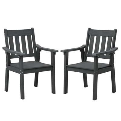 Ensemble de 2 chaises de patio pour l'extérieur, toutes saisons, pour la pelouse, la cour, le porche et le jardin