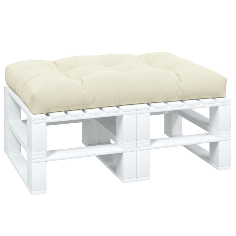 Outdoor Seat Cushion, Cream, 47.2" W x 31.5" D, 4.7"