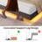 Queen Floating Bed Frame with LED Lights & Charging Station, Upholstered Platform Beds with Storage Headboard & Folding Shelves Storage, Metal Slats Support, No Box Spring Needed, Black