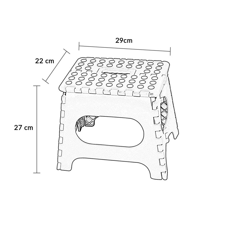 Plastic Accent Stool, Black