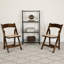 Wood Folding Chair with Vinyl Padded Seat