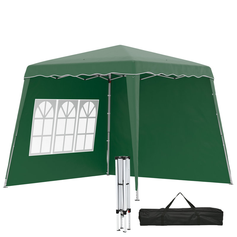 2.4x2.4m Two Wall Pop Up Gazebo,Party Tent Green