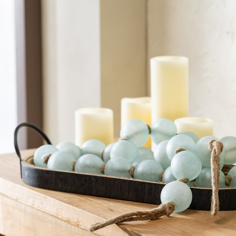 Décor de boules en verre givré, H 72 po