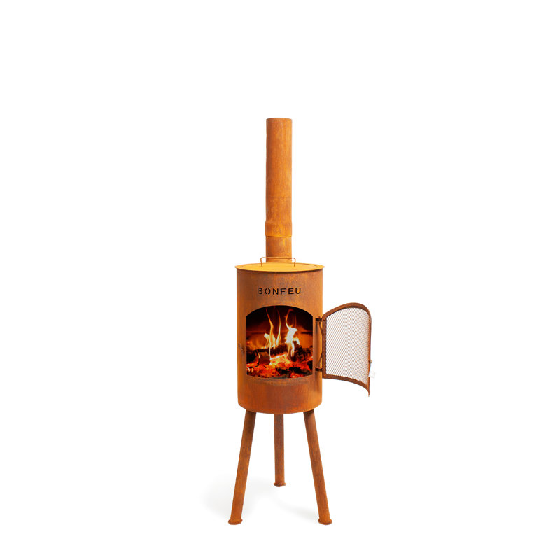 Triangle Steel Chimenea, Orange