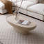 Beige Fibreglass Oval Coffee Table-129104719-129104717