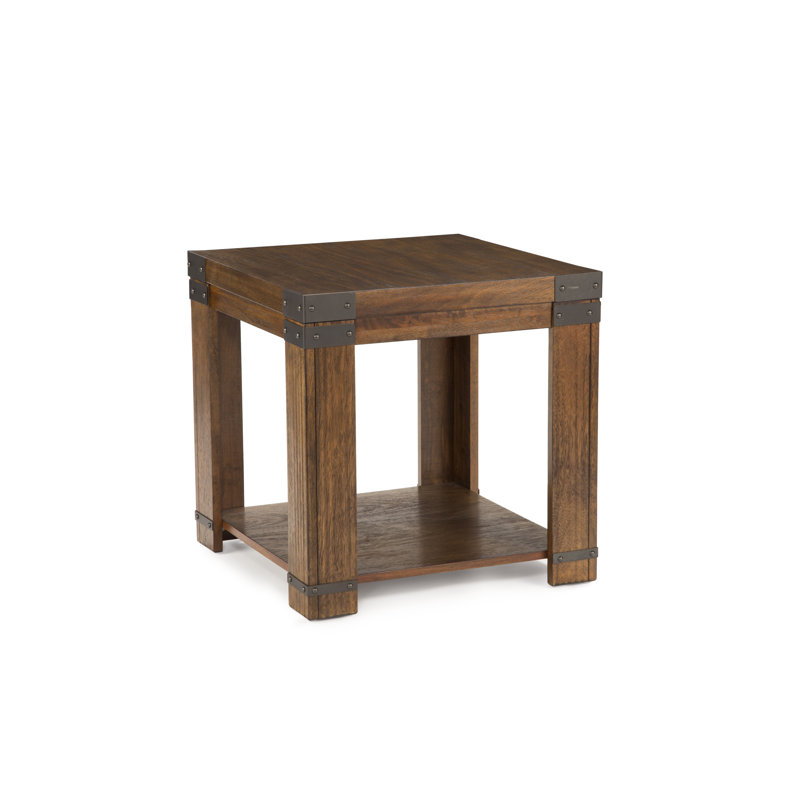 Avaiah Solid Wood Top End Table