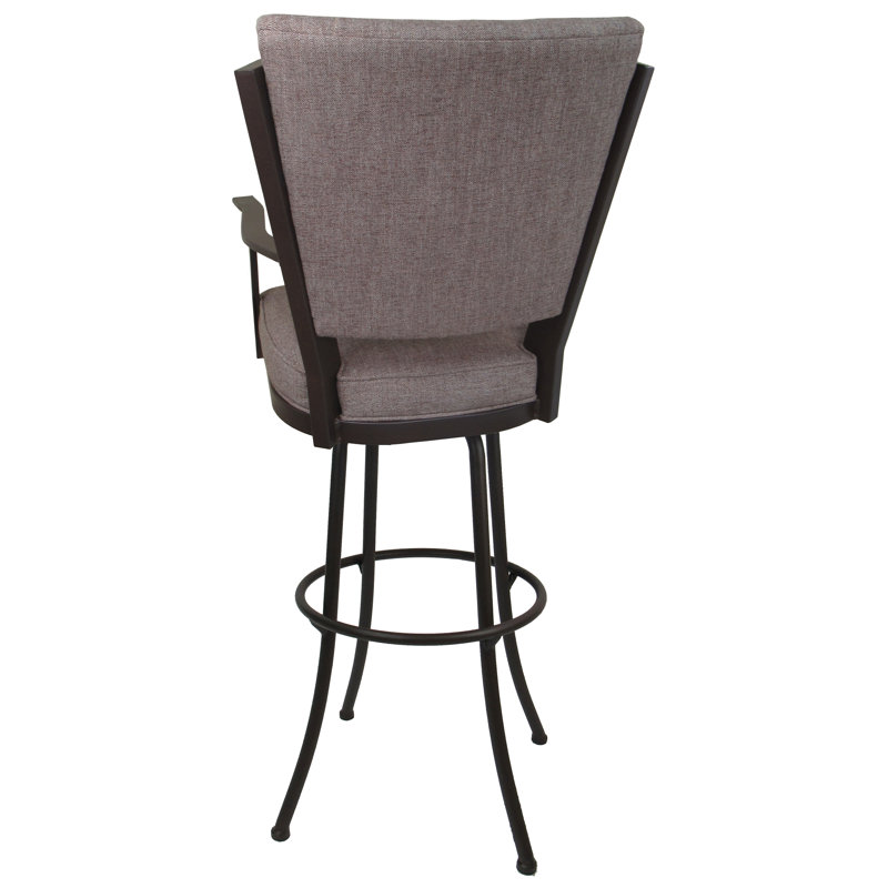 Tabouret de bar pivotant Cunegonda, Coffee/Basin Beige