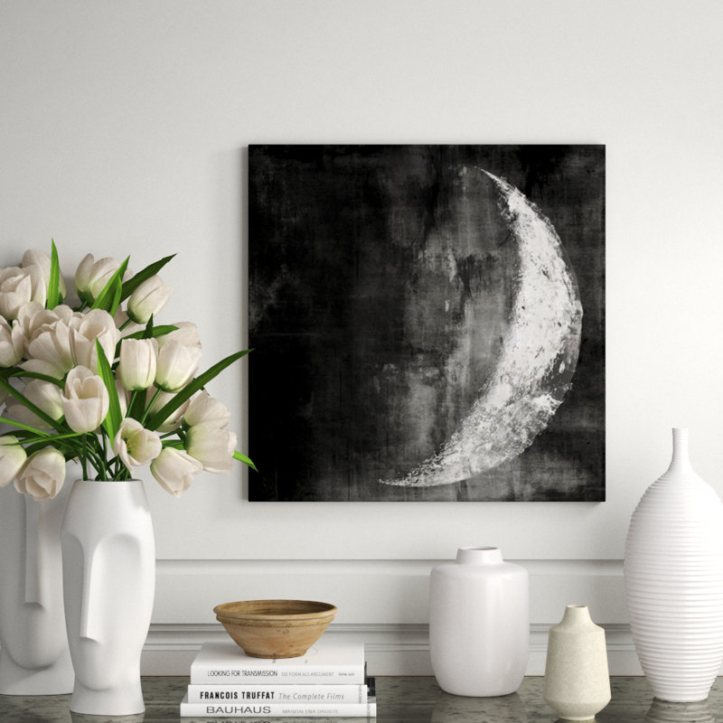 Tuxedo Moon IV Graphic Art, 30" H x 30" W x 1.5" D, Hand Embellishment Texture