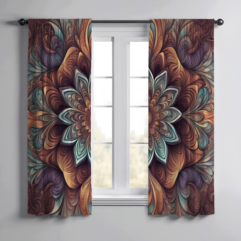 Rubia Semi Sheer Curtain Pair, 40" W x 52" L