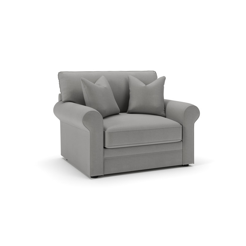 Chaise et demi confortable, Gris clair Bayou