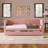 Twin Size Corduroy Daybed With Two Drawers And Wood Slat-1475461546