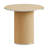 Modern 31.5" fluted round dining table a silver outline with 4 round stools-1174202741