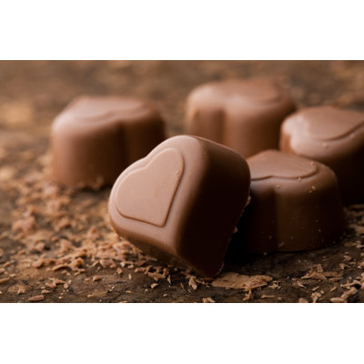 Chocolate Hearts - Wrapped Canvas Print