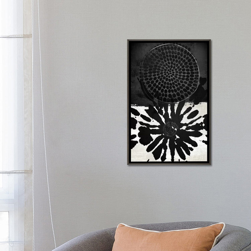 Dot Dotal par Nikki Chu - imprimé, H 26 po x l 18 po x 1,5 po, Cadre rustique foncé