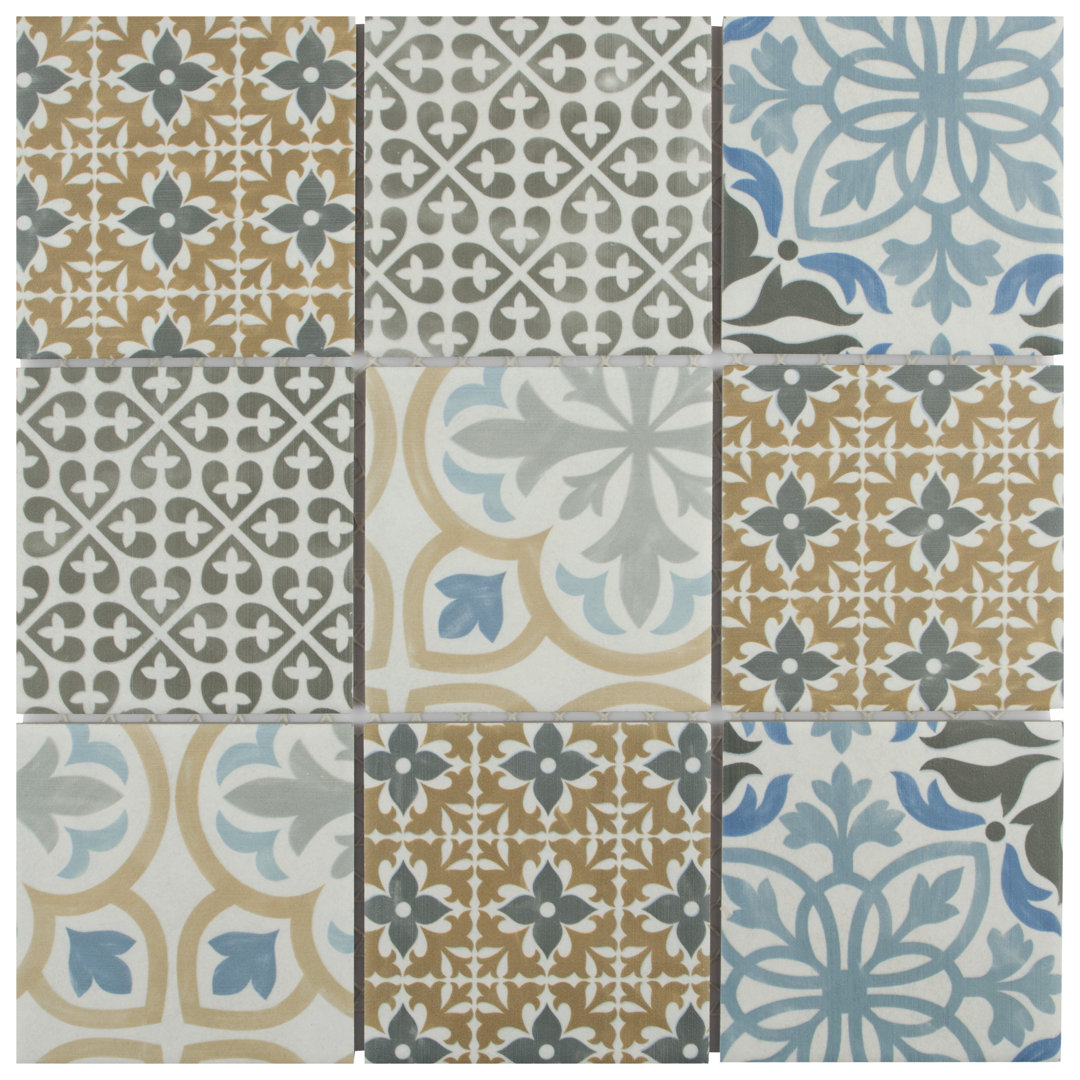 Porto 11-3/4 in. x 11-3/4 in. Porcelain Mosaic Floor and Wall Tile Merola Tile