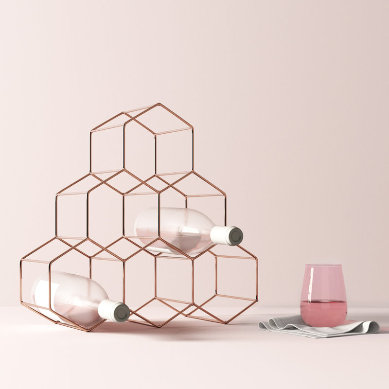 Callaghan Tabletop Wine Bottle Rack, Copper