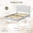 Bed with Scallop Headboard, Upholstered Bed Frame for Kids, Velvet Princess Platform Bed for Girls, Solid Wood Slats Support-388932305-388932308