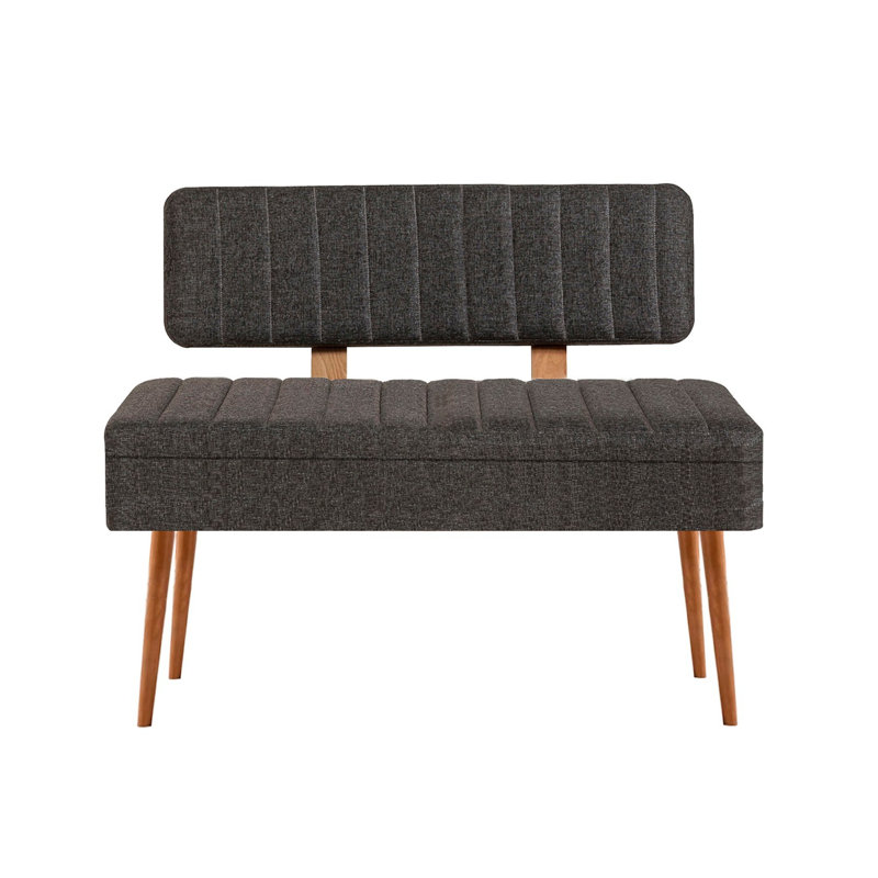 Table Modern Bank, pin atlantique, 43,3 po x 32,5 po x 15,7 po | 100% panneau de particules enduit de mélamine, épaisseur: 0,7 pouce | Pieds en PVC durable, hauteur: 12,2 pouces | Style uni élégant et rayé, parfait pour les espaces contemporains