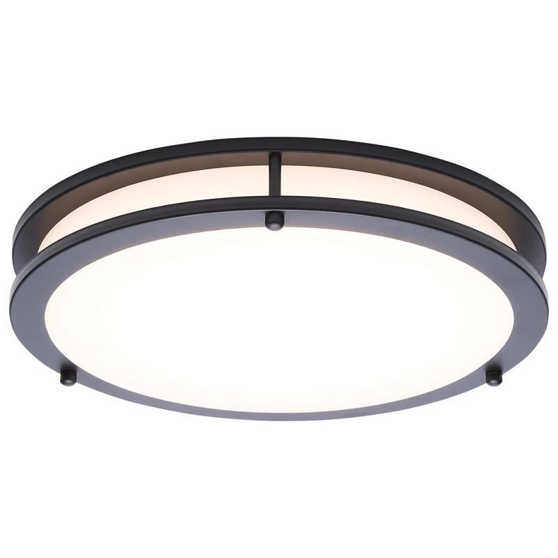  Plafonnier encastré à DEL Norrine 27K / 3K / 35K / 4K / 5K, Noir, H 2,13 po x l 12,99 po x P 12,99 po
