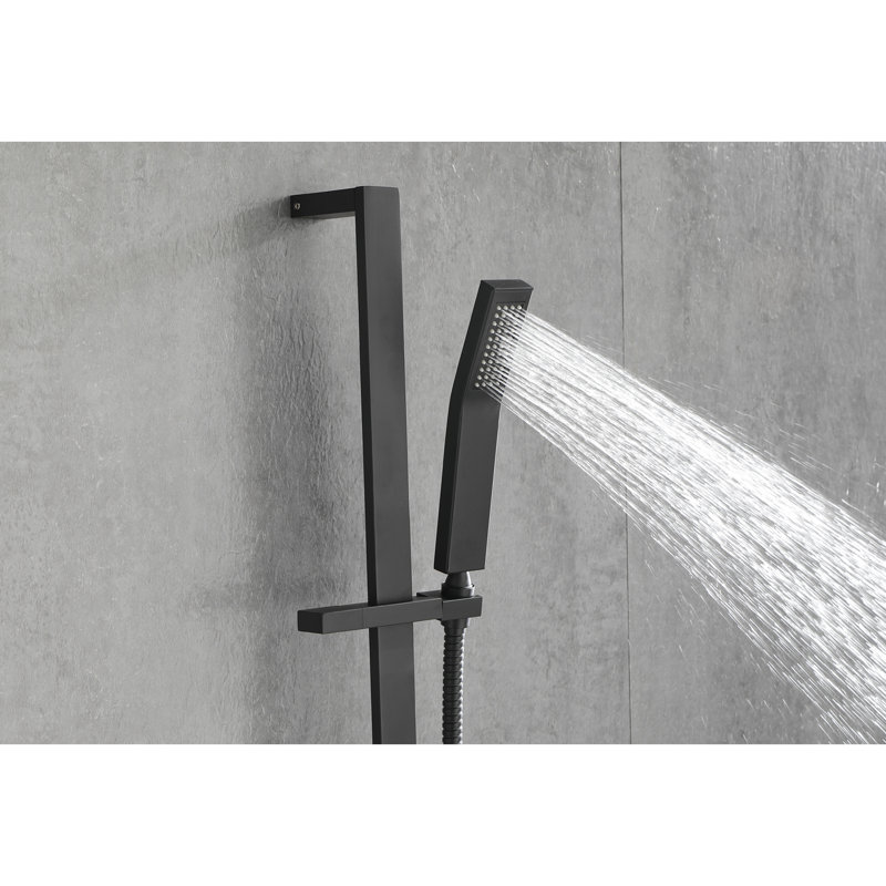 59-Inch Hose Handheld Shower With 28-Inch Slide Bar, Matte Black Bathroom Assembly, Adjustable Head For Powerful Water , Nozzles, Rust- Stainless Steel Exceptionality, Potent Drizzle,