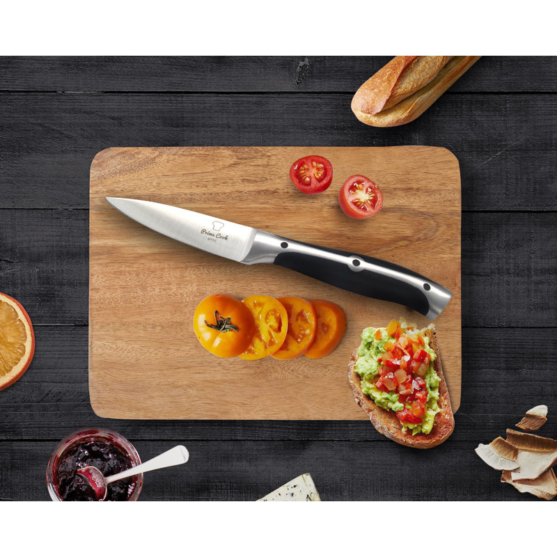 Prime Cook 8 Piece High Carbon Stainless Steel Knife Block Set