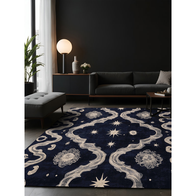 Tapis gris soyeux et moelleux, Carré 3 pi