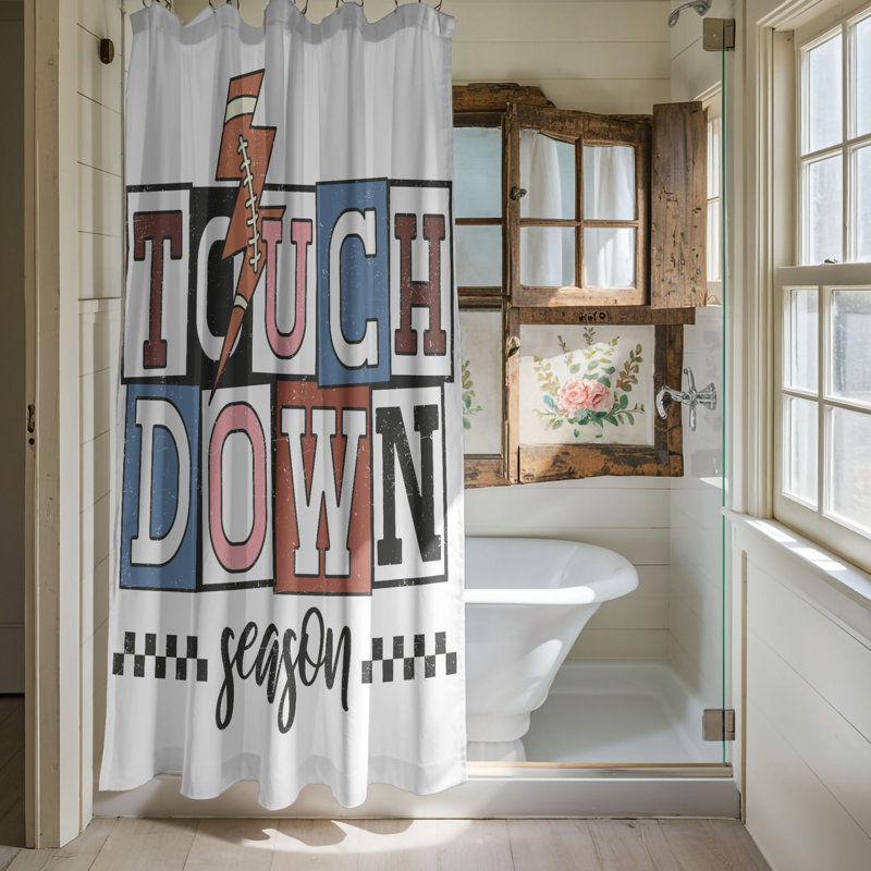 Football Win - rideau de douche standard 1 pièce, H 74 po x l 71 po