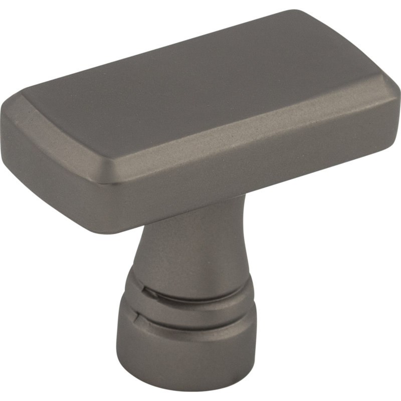 Kingsbridge Rectangle Knob, Ash Gray, 1 3/8" Knob Length