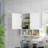 Minimalist style bathroom wall cabinet with 2 doors and adjustable shelves-71780615