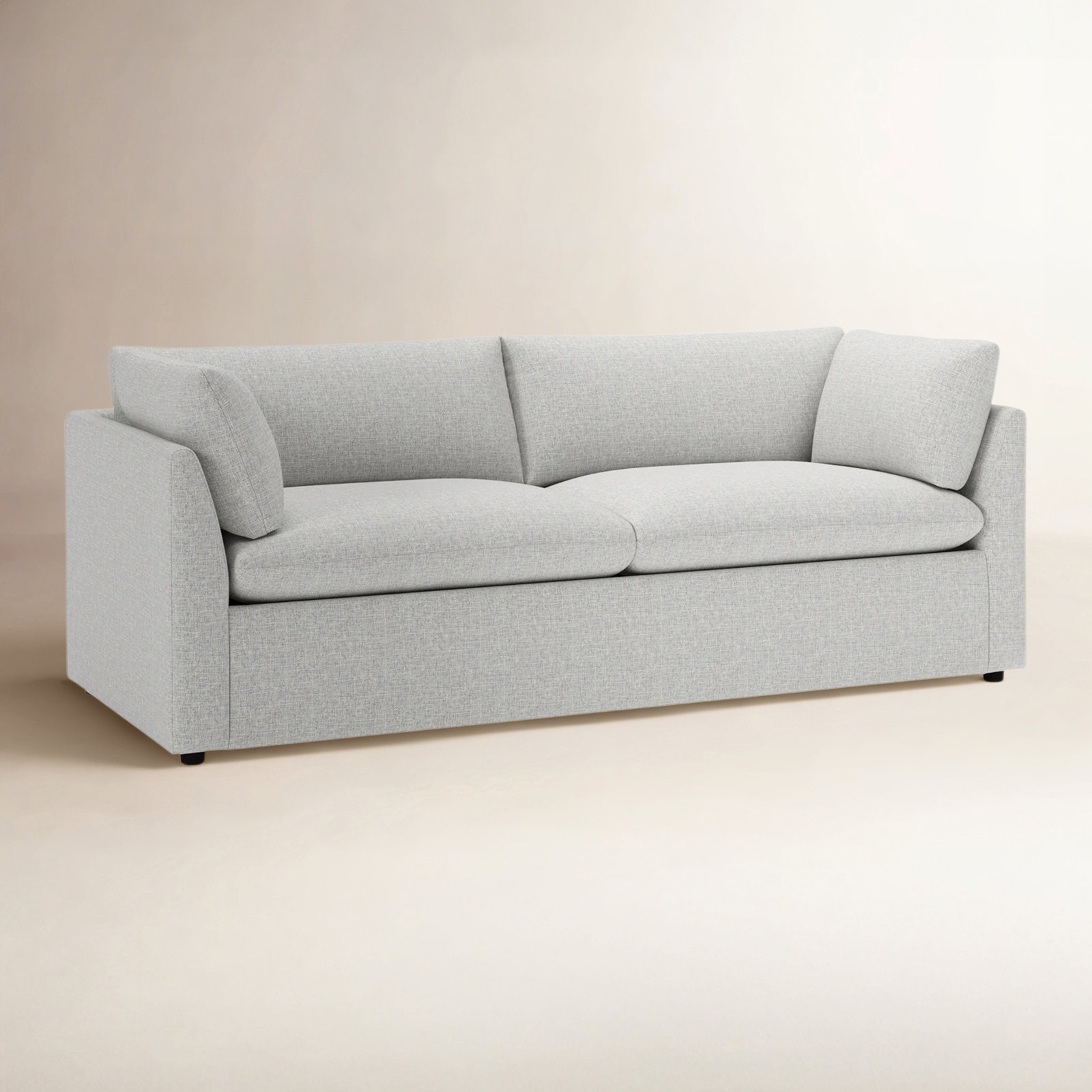 Kallie 86" Upholstered Sofa, Turbo Ash Basketweave