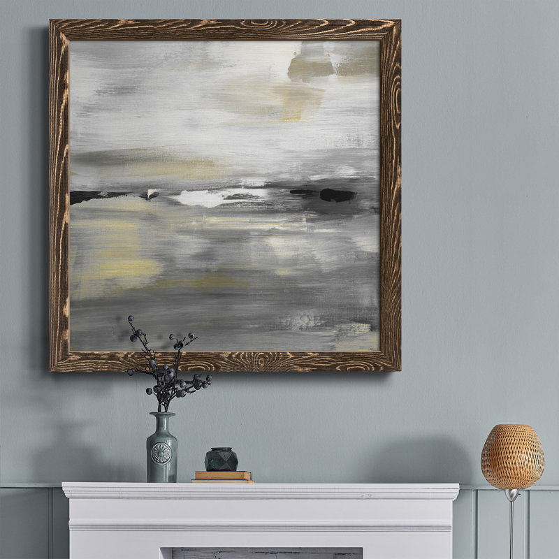 Danse grise II - Reproduction d'art sur toile encadrée, H 17 po x l 17 po x P 1,5 po, Cadre noyer