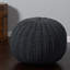 Pouf rond en coton bleu 20 po-138919826