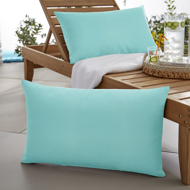 Outdoor Sunbrella Lumbar Pillow, Red KE, 14"H x 24"W