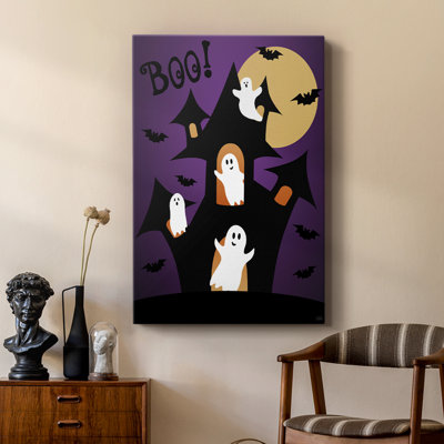 Ghost Haunted House -Custom Wrapped Gallery Cavas