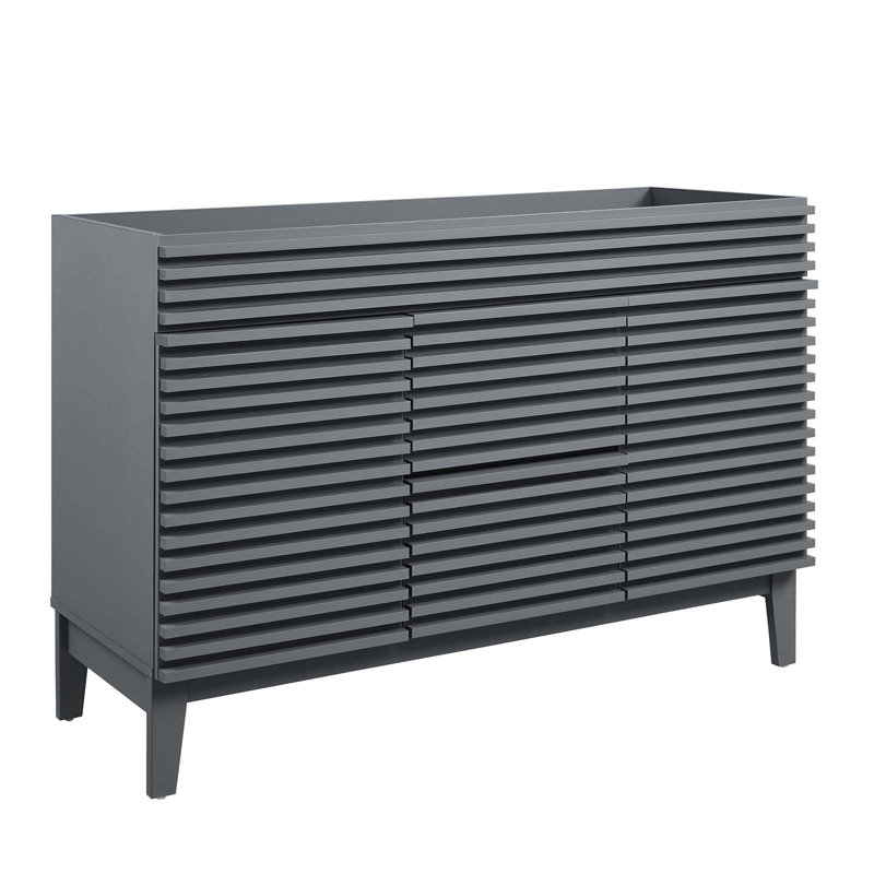 Modway 48" Double Bathroom Vanity Base Only, Gray