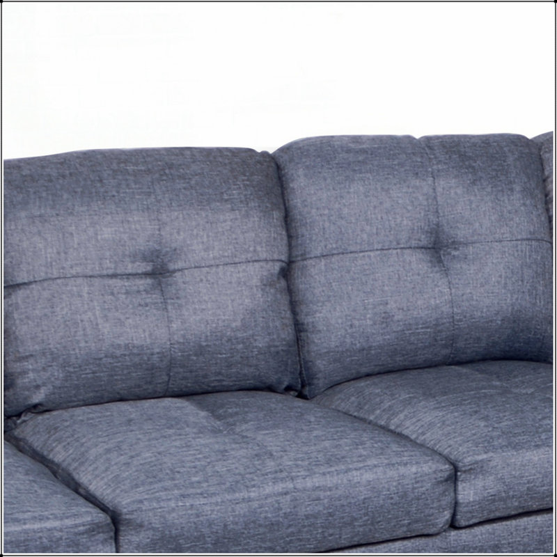 Ensemble de canapé modulaire 3 pièces, méridienne droite avec repose-pieds de rangement gratuit