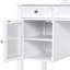 Meuble-lavabo de 44,4 po avec grand miroir réglable de 28,4 po, 5 tiroirs de rangement, 2 compartiments d'armoire, design contemporain blanc, différentes armoires pivotantes pour station de maquillage, finition, espace