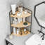 Organisateur de comptoir de salle de bain à 3 niveaux avec design en marbre, tablette de meuble-lavabo peu encombrante pour lavabo, comptoir et coin-2105599880