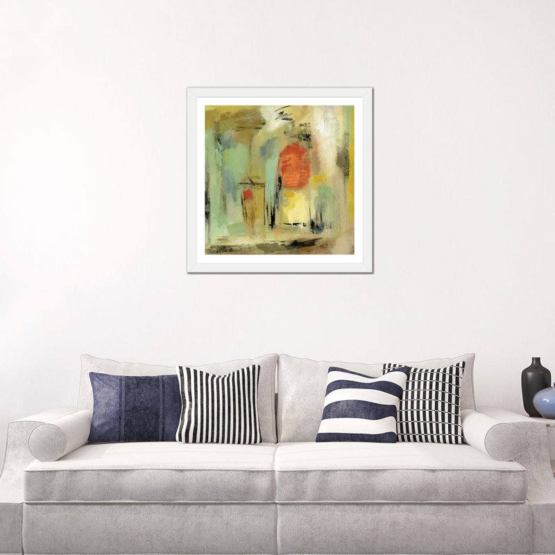 «Kyoto Street» par Silvia Vassileva - reproduction d'art, H 24 po x l 24 po x P 1 po, Toile blanche encadrée, Blanc