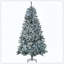 Arbre de Noël artificiel floqué avec lumières DEL blanc froid