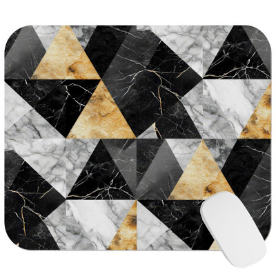 Abstract Geode Shapes XVI Modern Gaming Cute Office Laptop Desk Pad Gift Mat Square Rectangle Non-Slip Mousepad