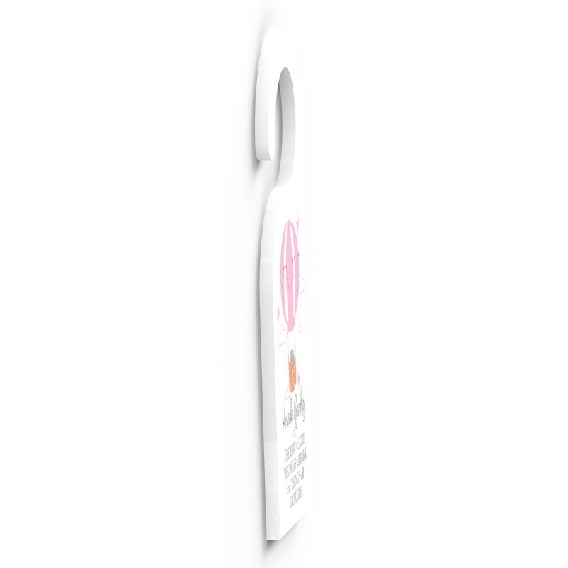 Creswell Hand Finishing Plaque Decorative Object, White/Pink