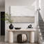 Minimaliste «Œuvre de paysage abstrait beige pastel beige, images murales neutres à décor simple, impression sur toile encadrée, impression sur toile»-119598456-93389366-93389365