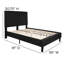 Base de lit tapissier plateforme avec panneau capitonné Aluino - ne requiert pas de sommier tapissier-28940817-28940819