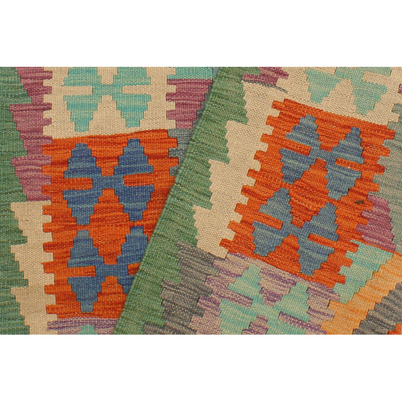 Tapis de couloir en laine tissé à la main tribal / géométrique / sud-ouest de 2 pi 7 po x 9 pi 10 po Cedorah