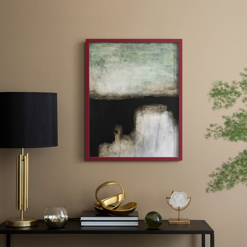 Reproduction encadrée Penumbra II - bois massif, H 30 po x l 24 po, Cadre rouge